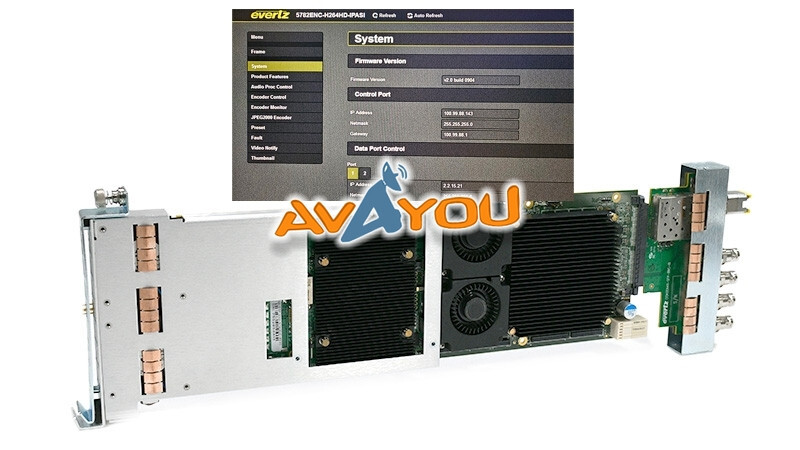 Evertz 5782ENC-H264HD-IPASI JPEG2000, H.264 & MPEG-2 Encoder +3RU for 570FR