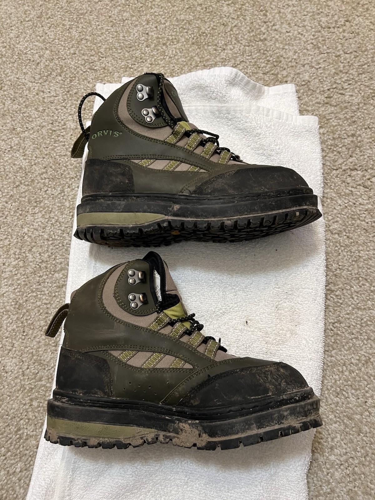 Orvis Encounter Fly Fishing Wading Boots 2AYF Size 9 Green