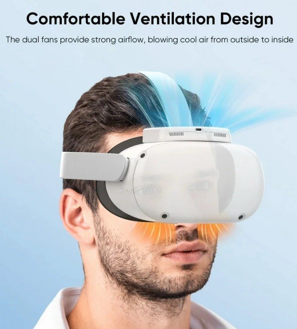 Sonicgrace Cooling Fan Face Pad for Meta Oculus Quest 2