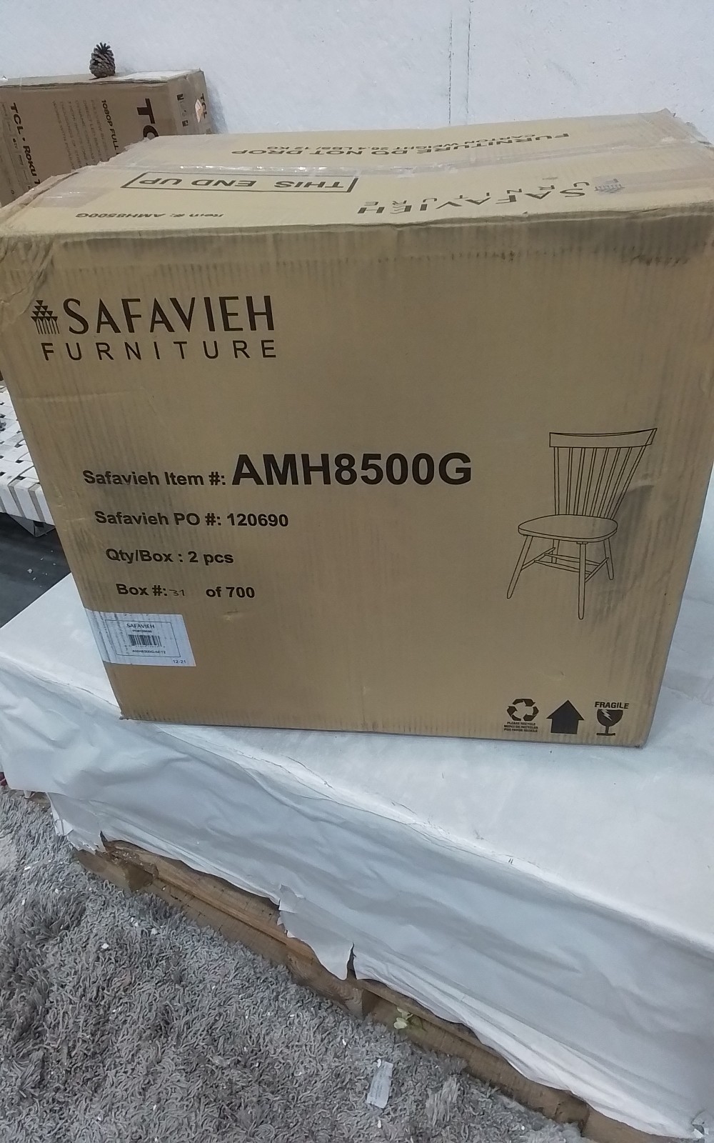 Safavieh PARKER SPINDEL SIDE CHAIR, Reduced Price 2172761471 AMH8500G