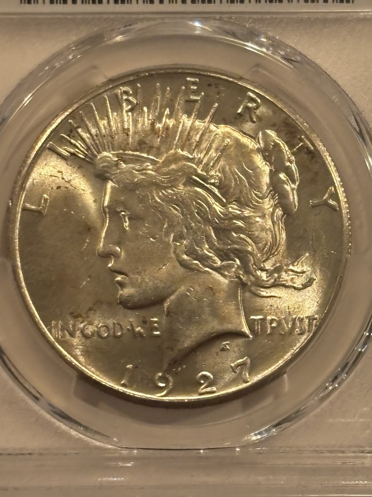 1927 Silver Peace Dollar $1 PCGS MS63