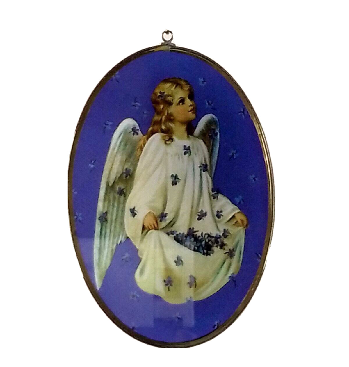 Blue Oval Angel Child Sun Catcher Collectable Unique Gift Collectable B2-1624