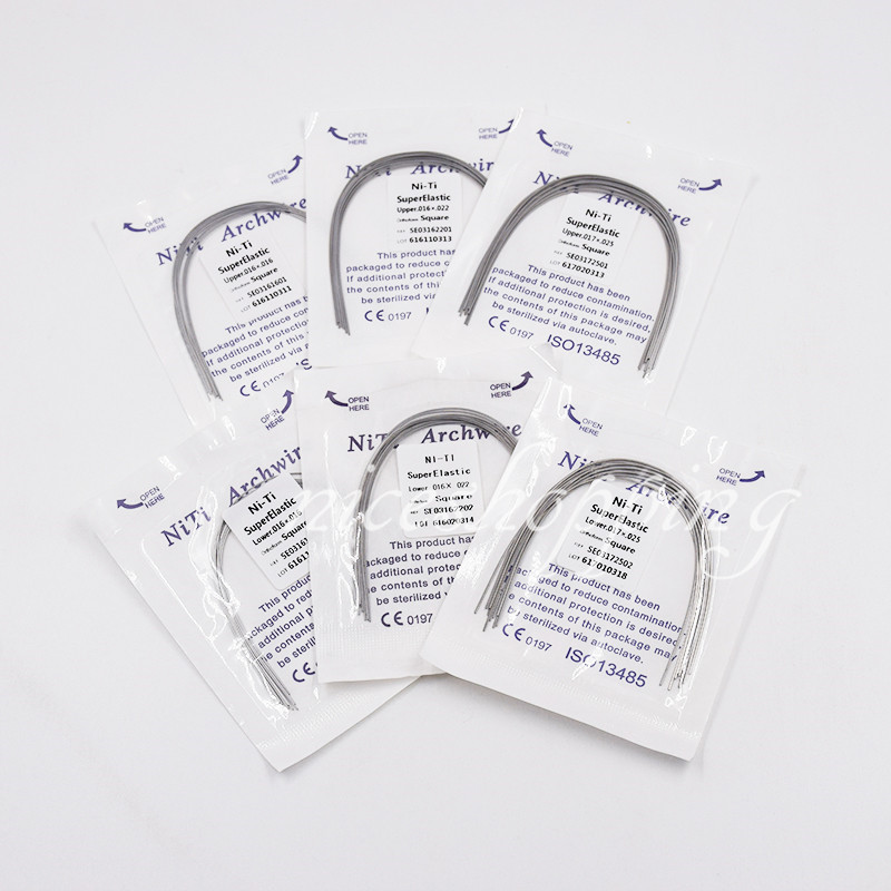 50 Packs Dental Orthodontic Super Elastic Niti Arch Wire Rectangular  All Sizes