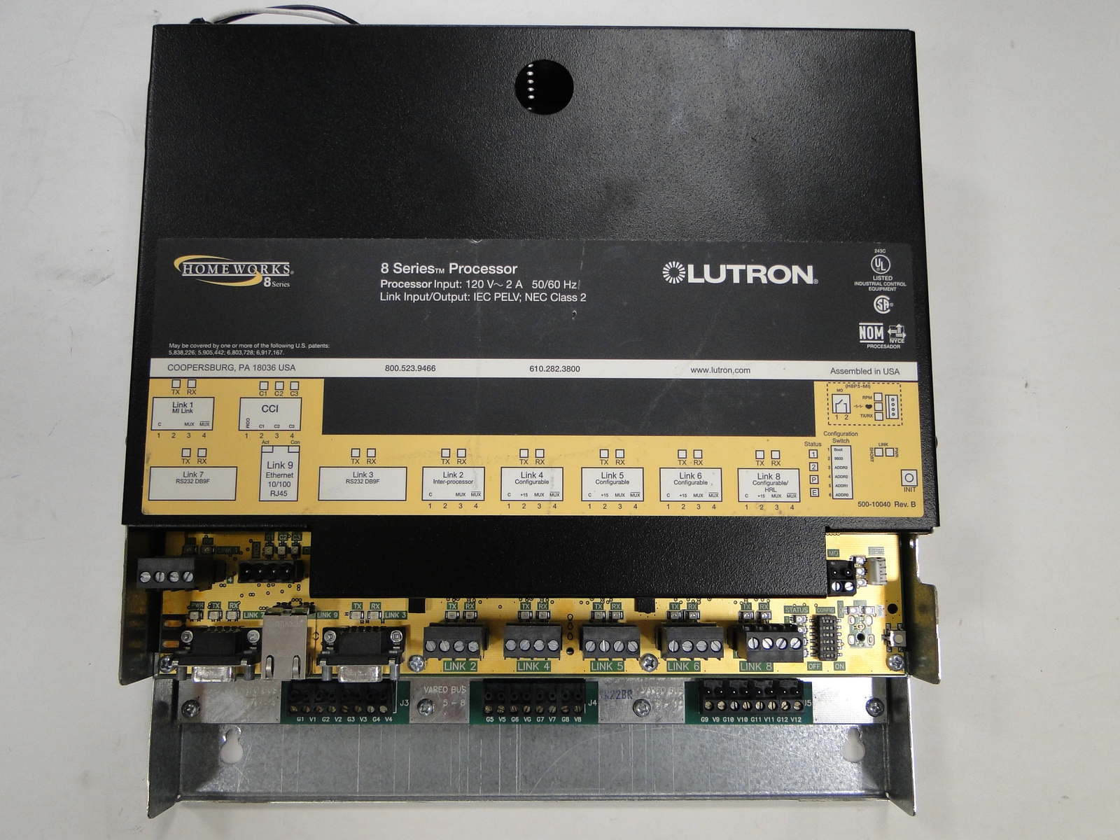 LUTRON HOMEWORKS H8P5-MI-D48-120 Homeworks Processor - New Battery.