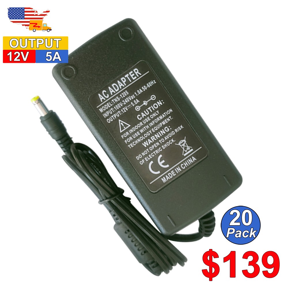 Power Supply 110V AC To 12V DC 12V 5A 60W LED Strip 12V Transformer Universal