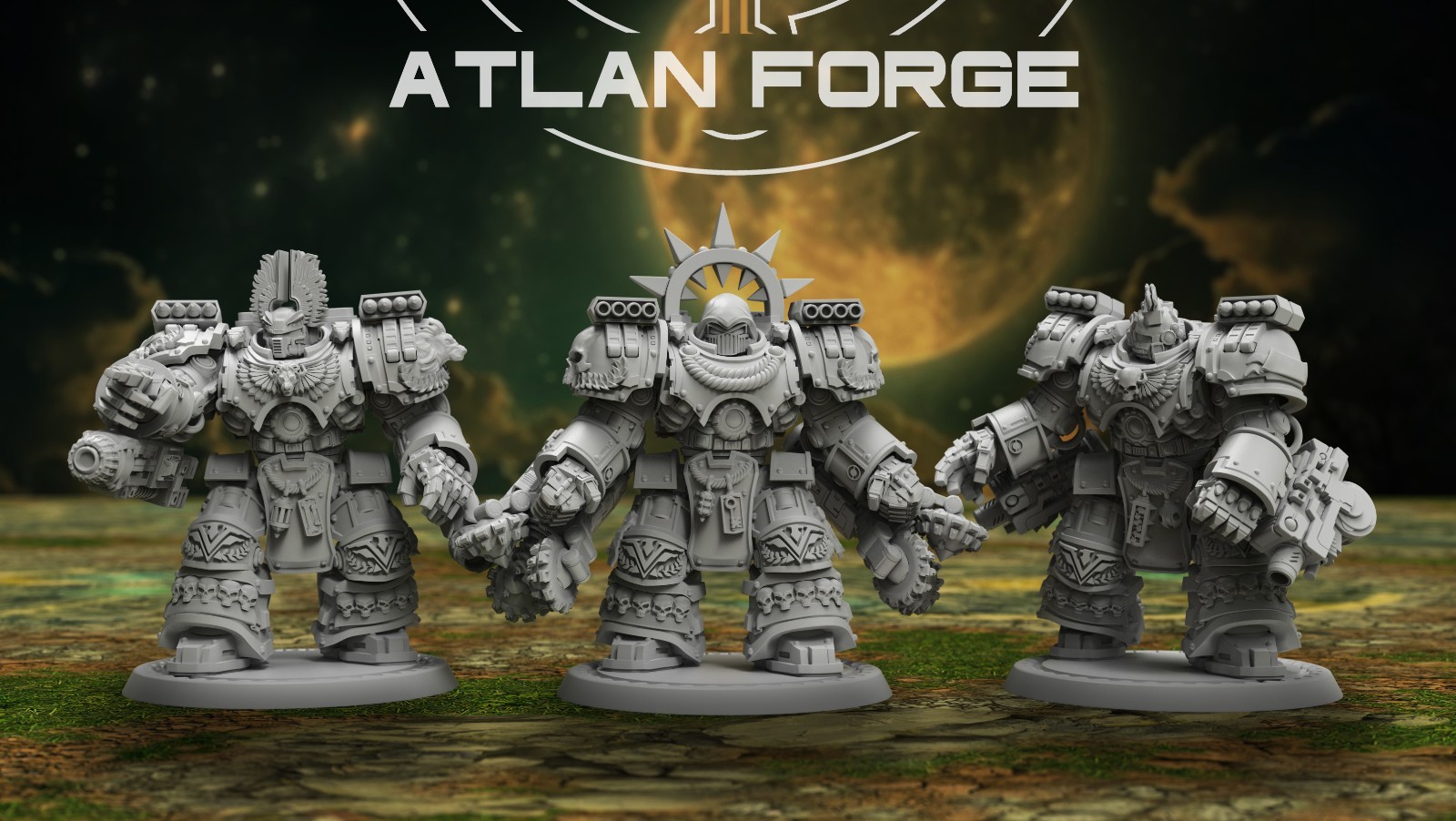Angelic Warhulks (Atlan Forge/Tabletop Game Miniatures/Compatible w/ 40K)