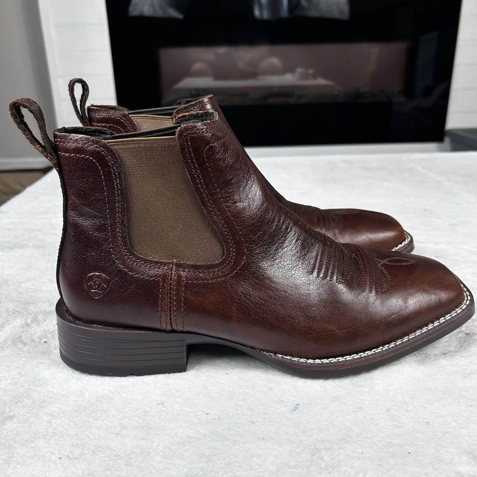 Ariat Booker Ultra Square Toe Western Boots Men's Size 11D Royal Brown Leather