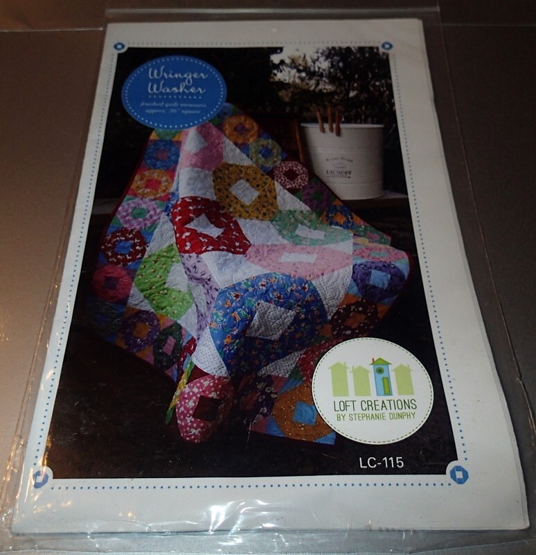LOFT CREATIONS QUILT PATTERN ~ WRINGER WASHER ~ WALL HANGING ~ 36" x 36" *NEW