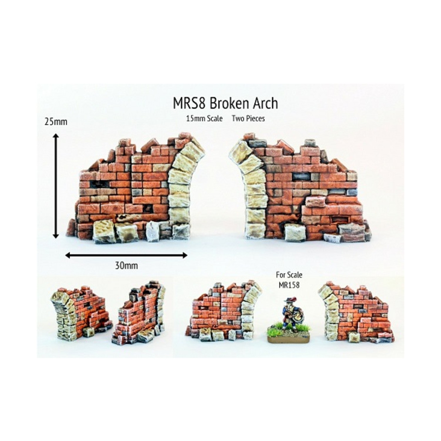 Alternative Armies Terrain 15mm/28mm Broken Arch Pack New
