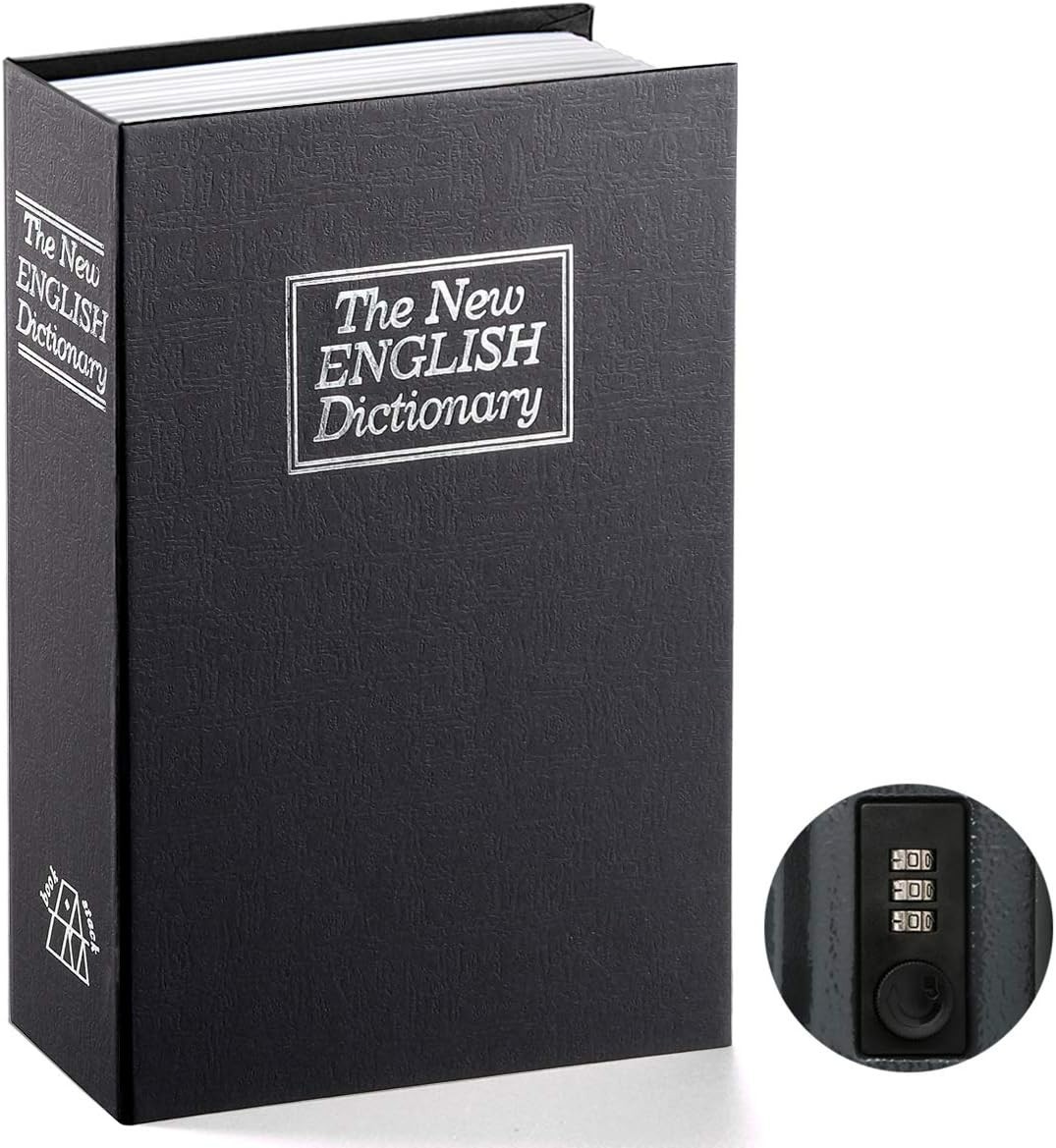 Durable Black Book Safe with Push Button Control – Ideal for Secure Storage