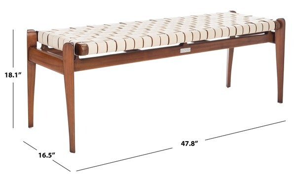 Safavieh DILAN LEATHER BENCH, Reduced Price 2172742949 SFV9011A