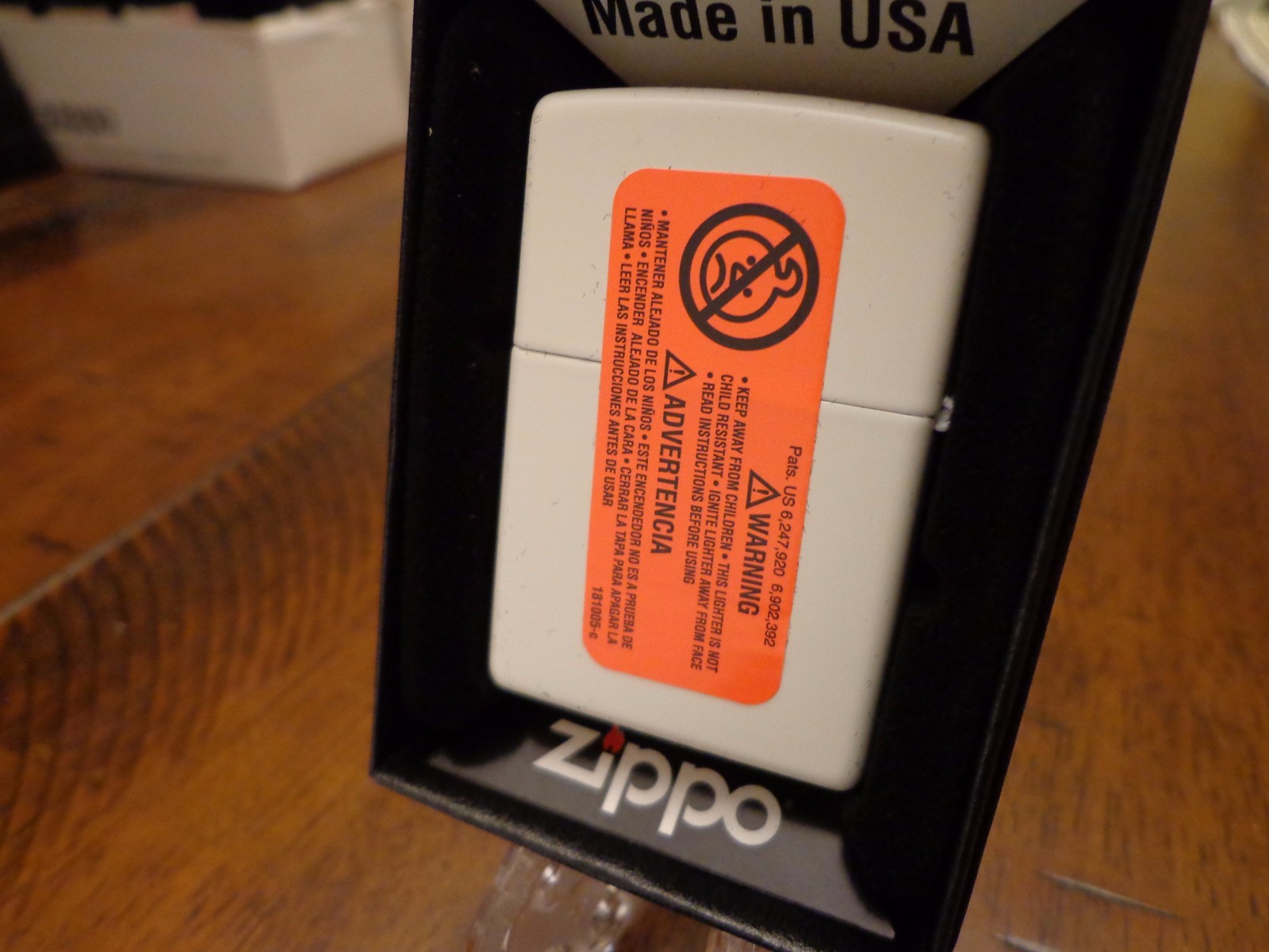 HOOKAH WHITE MATTE ZIPPO LIGHTER MINT IN BOX