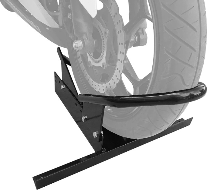 Wheel Chock Motorcycle Tire Stand Bike Front Trailer Heavy Duty Adjustable New