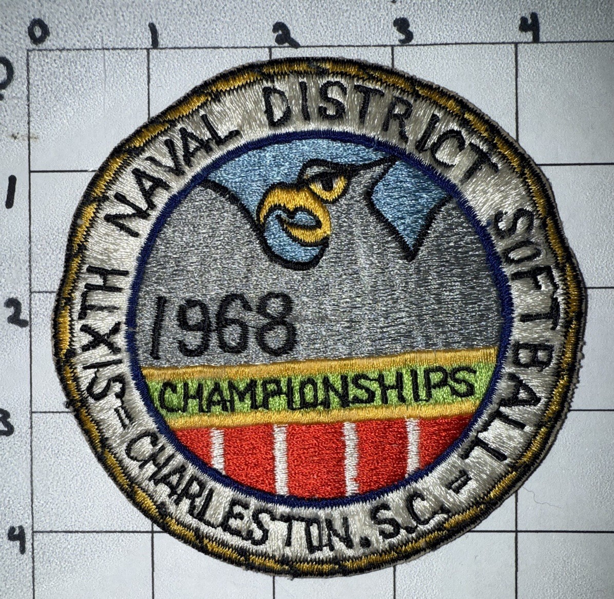 Vietnam War 1968 USN Sixth Naval District Softball Championships Patch (17)