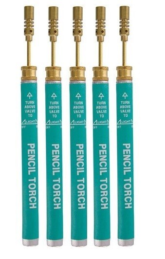 5 Pack of Butane MINI PENCIL TORCHES Refillable Welding Soldering Jewelry Repair