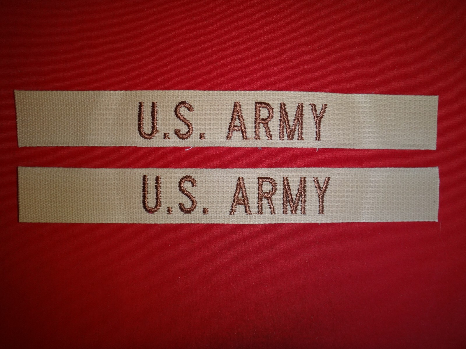 2 Desert Tan Patches U.S ARMY Pocket Tapes