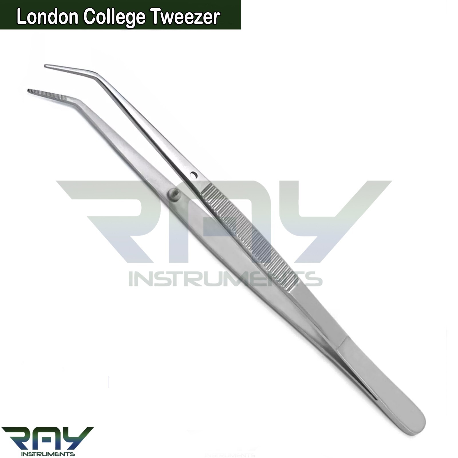 Dental London College Tweezer Surgical Cotton & Dressing Forceps Serrated Tip