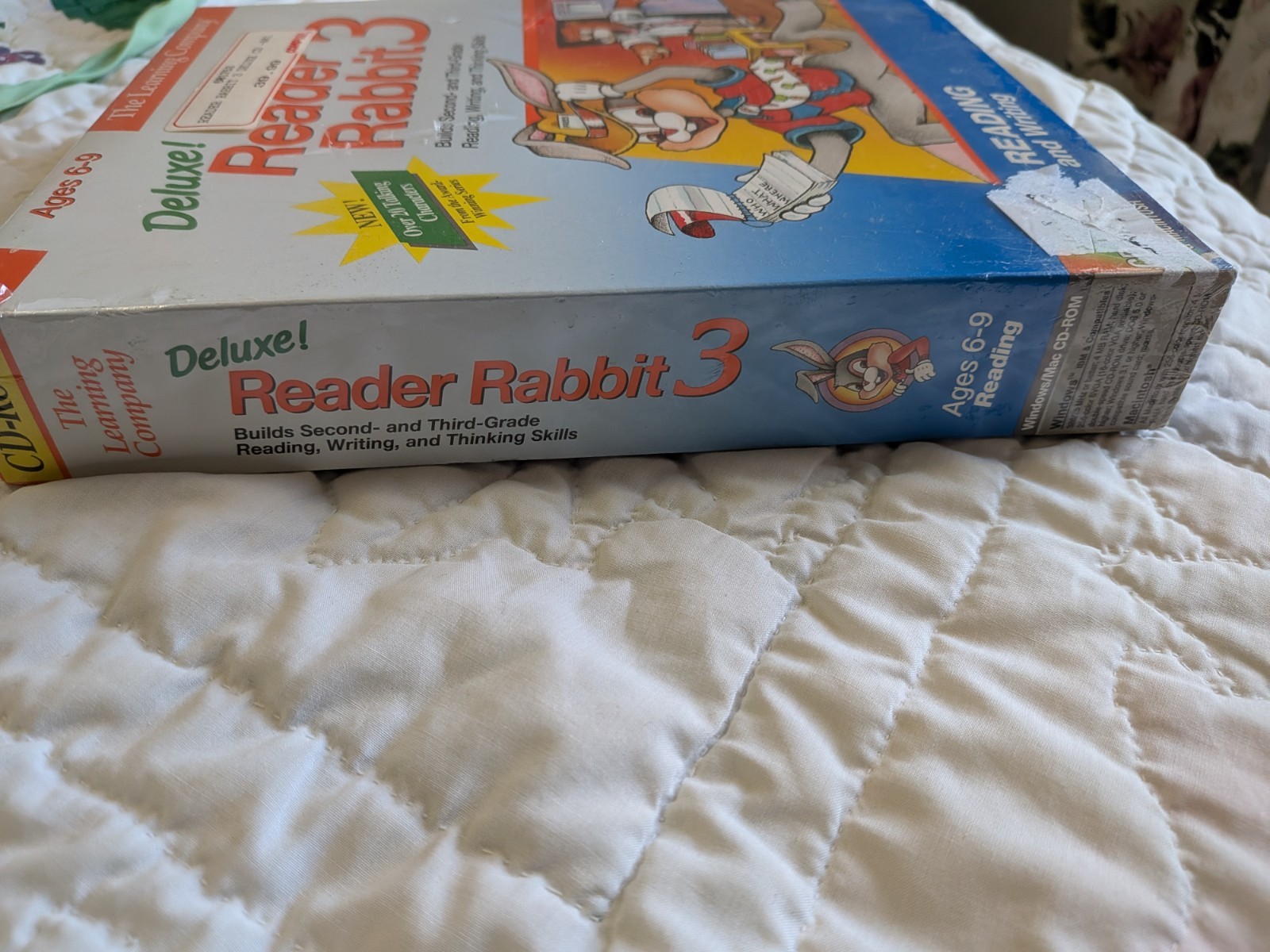 The Learning School Deluxe Reader Rabbit 3 WIndows Or MAC Ages 6-9 Unopen 1996
