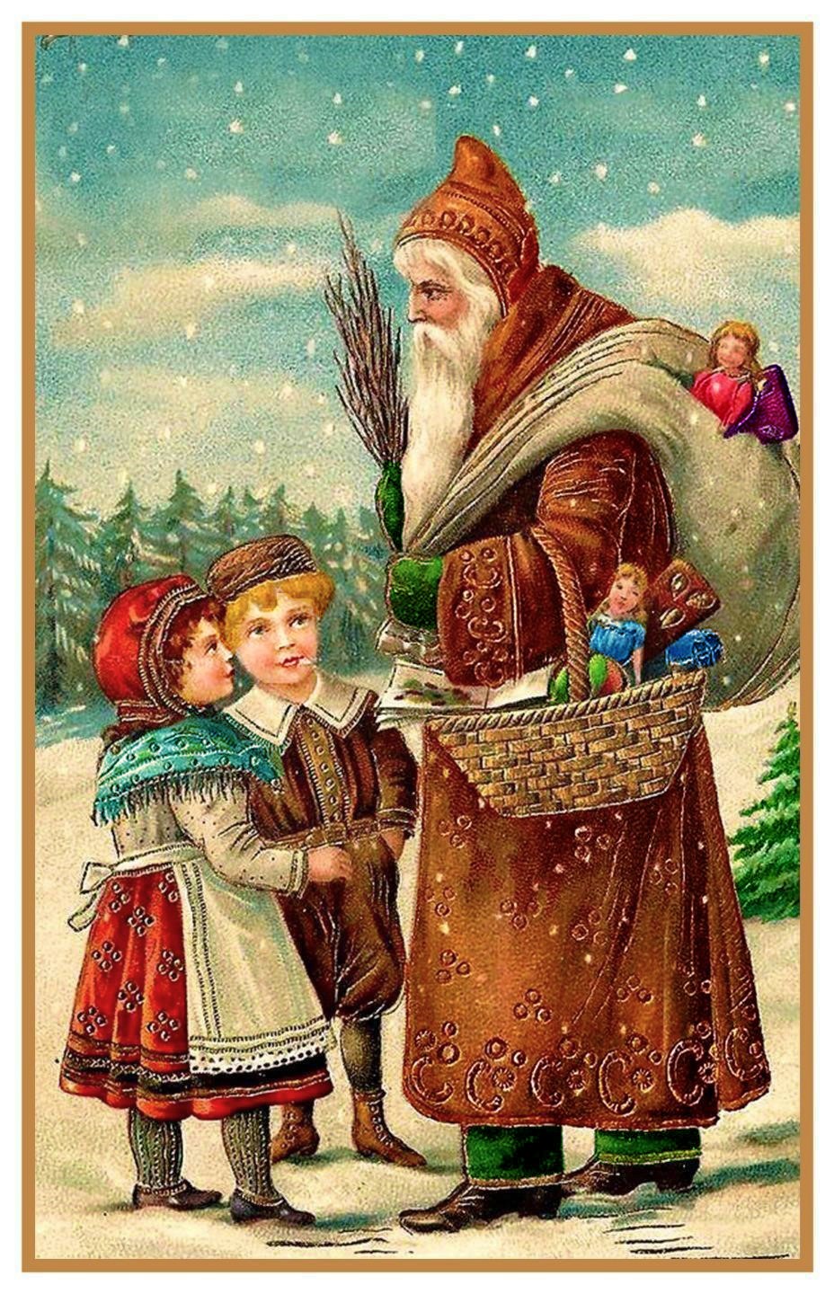 Victorian Father Christmas Santa Claus # 712 Counted Cross Stitch Pattern