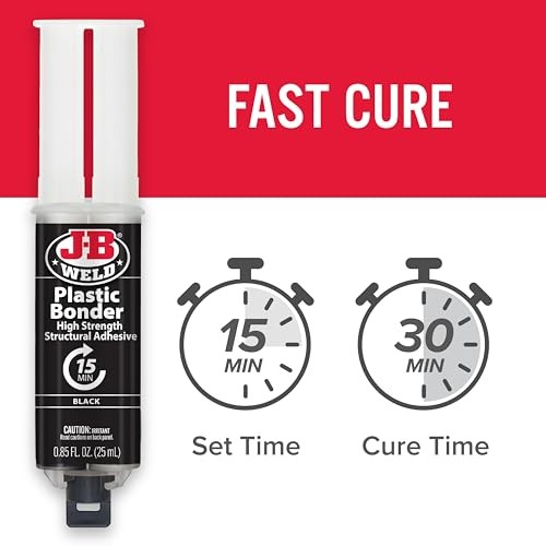 Plastic Bonder Black 25ml Syringe - 2 Pack (50139-2) 25 ml - 2 Pack