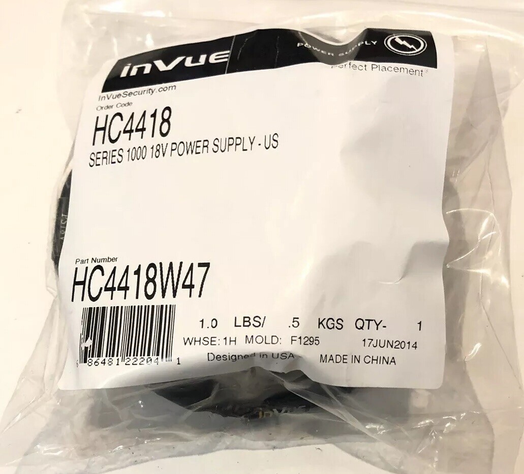 Brand New InVue US 18V Volt HC4418 power supply CELL MP3 GPS CCC charger F1295
