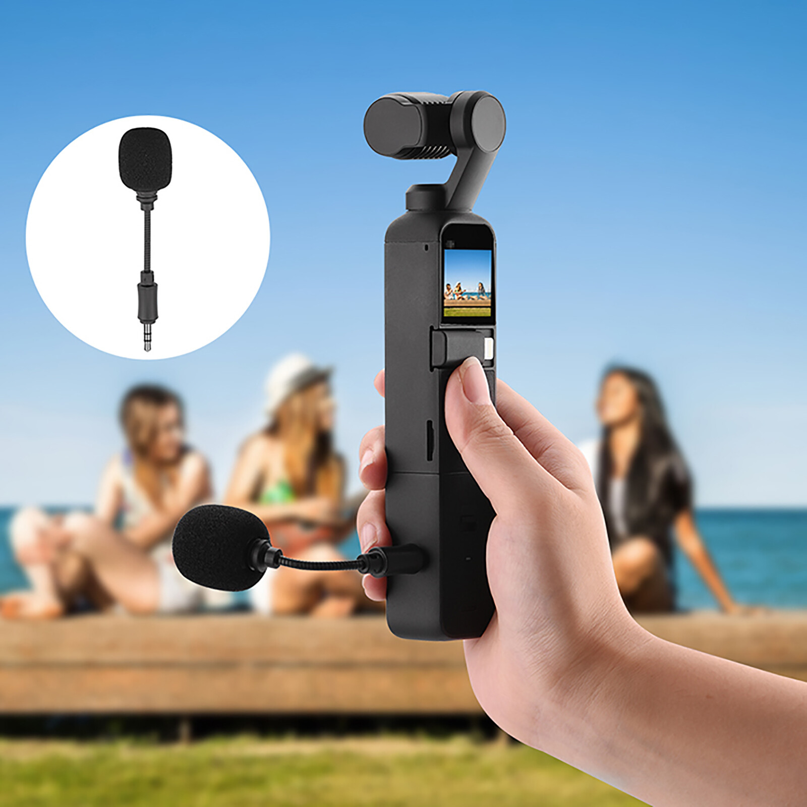 For DJI OSMO POCKET 2 Do-It-All Handheld Gimbal Camera 3.5mm Camera Microphone