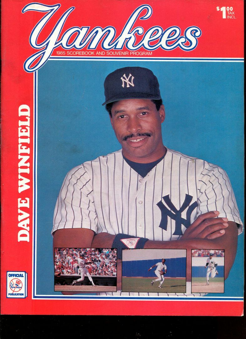 Baseball Program New York Yankees - 1985 - 8/8 - Cleveland Indians Scored