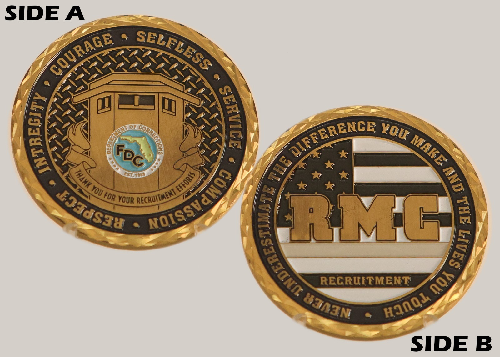 FDC RMC Recruitment Florida Corrections Challenge Coin  M#1