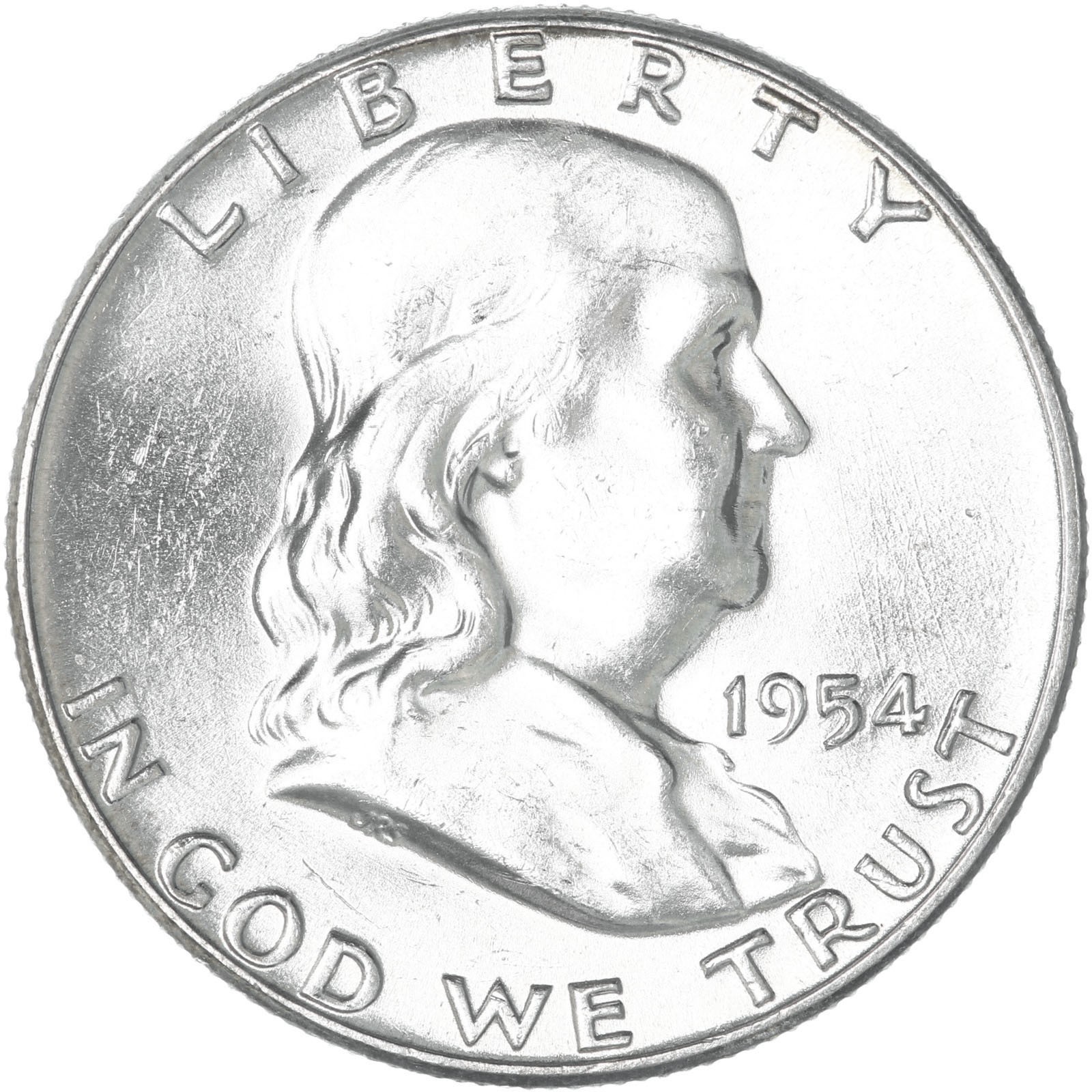 1954 (P) Franklin Half Dollar 90% Silver BU