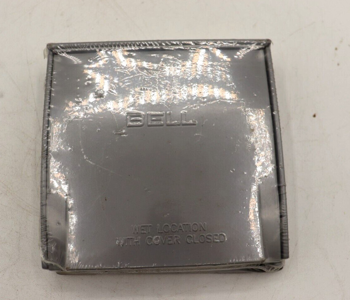 Bell Rayntite Two-Gang Device Cover, 5045-0, Wet Locations, Metal, Gray, New