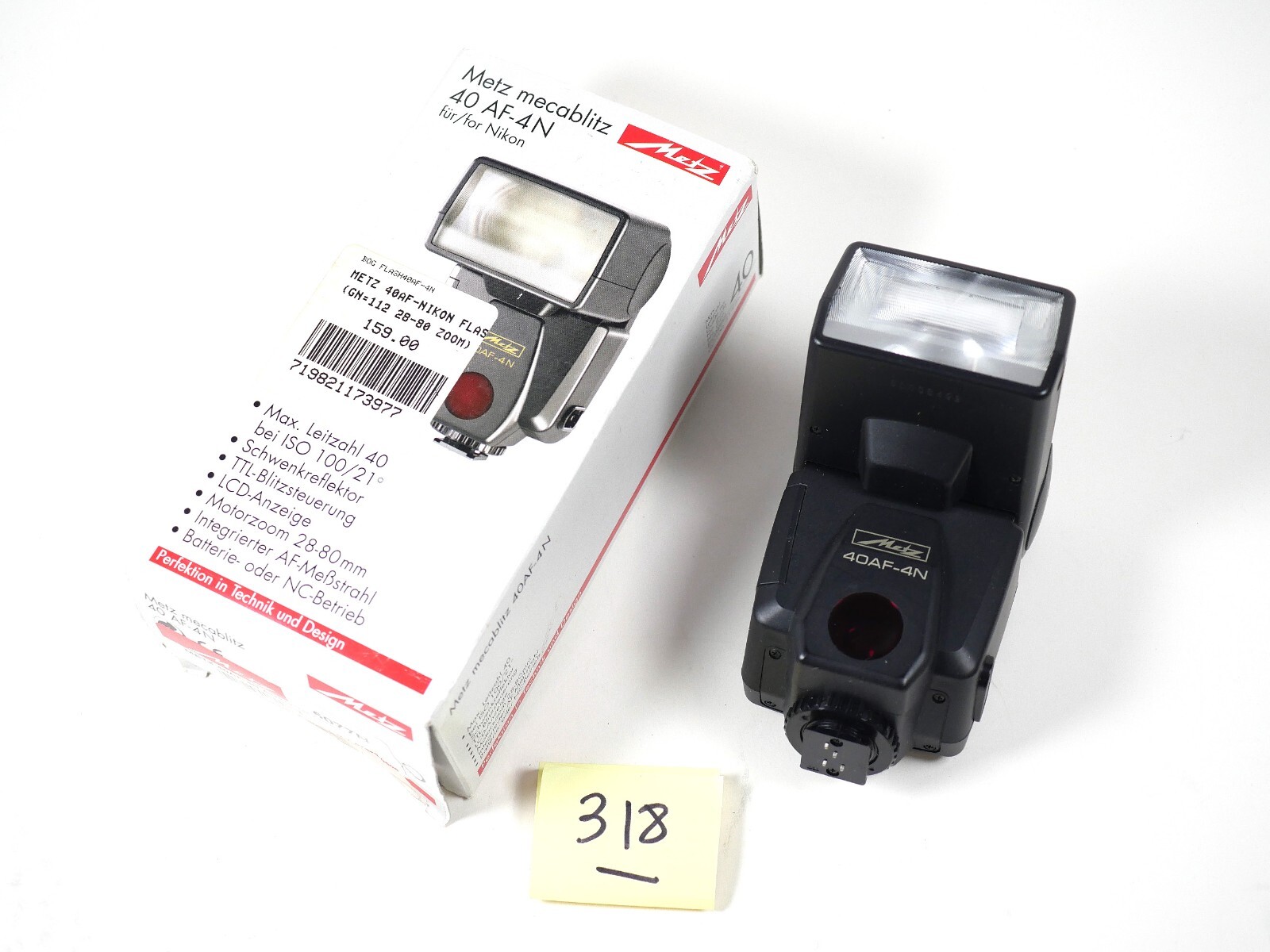 Metz Mecablitz 40 AF-4N flash for NIKON camera in box LN condition