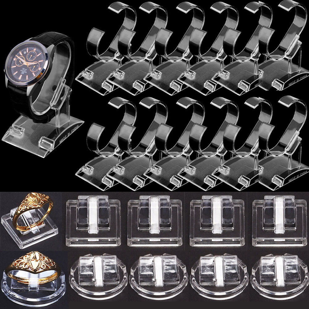 Wholesale!! Plastic Wrist Watch Ring Display Stand Bangle Rack Jewelry Organizer