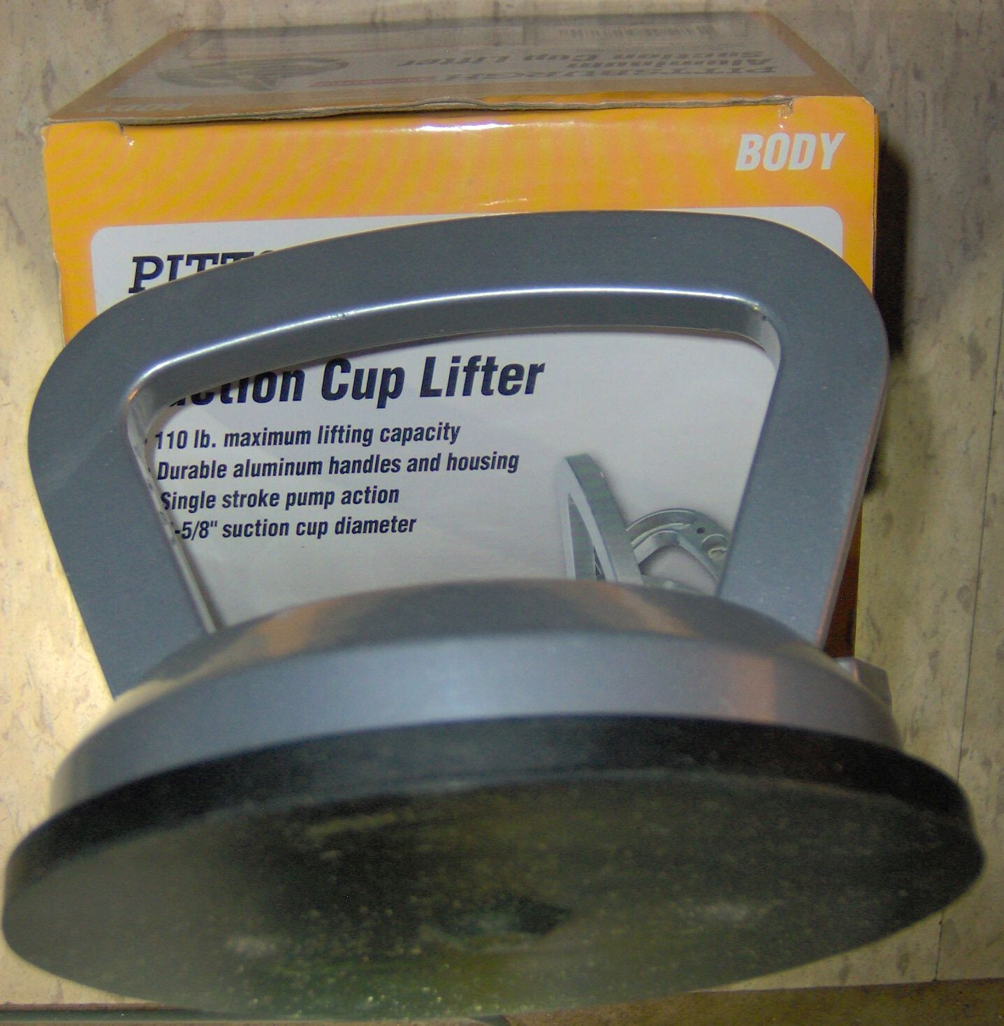 Aluminum SUCTION CUP LIFTER 110 lb 4.5" PRO Grade Grip lift puller dent puller