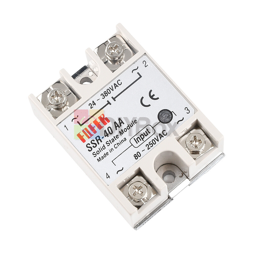 SSR-40AA 40A Solid State Relay Module SSR 80-250V AC / 24-380V AC USA