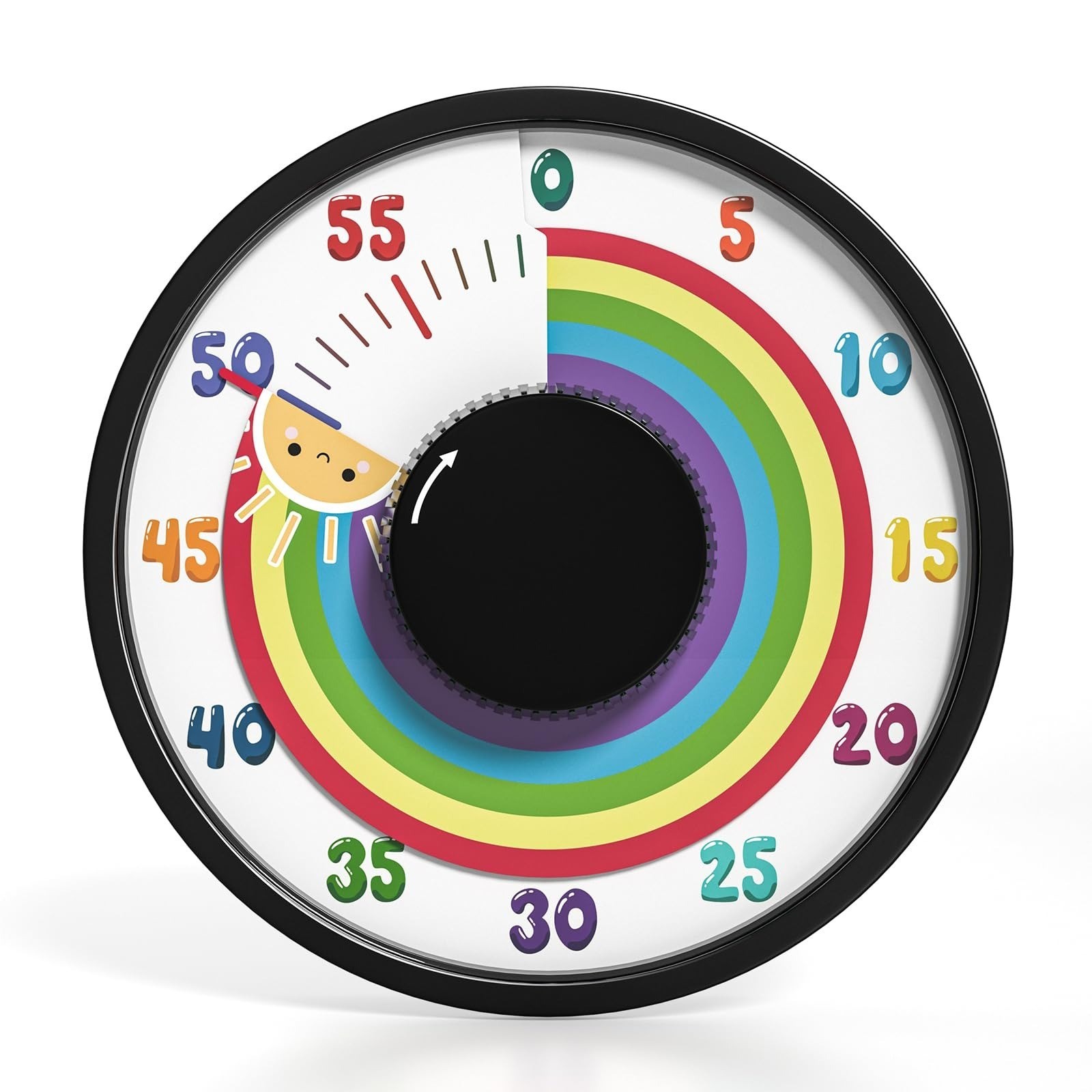 Secura 60-Minute Visual Timer - Mechanical Countdown Timer for Kids