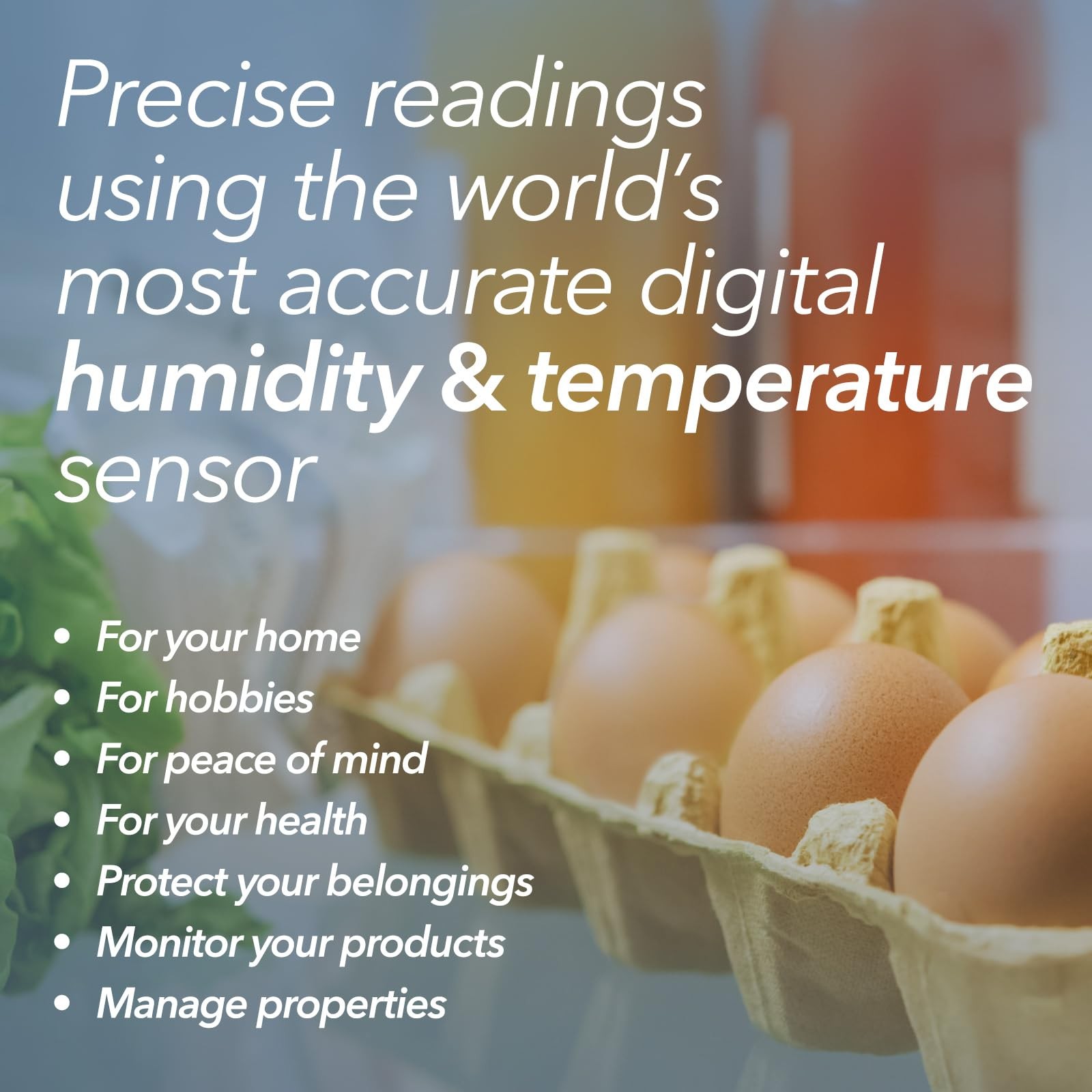 SensorPush HT.w Smart Temperature Sensor & Humidity - 1 Pack, Blue