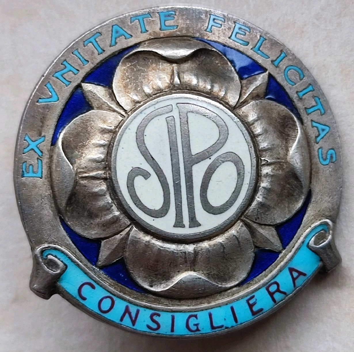 SIPO BADGE ADVERTISING ADVISOR KINGDOM OF ITALY TWENTIETH CENTURY ENAMEL