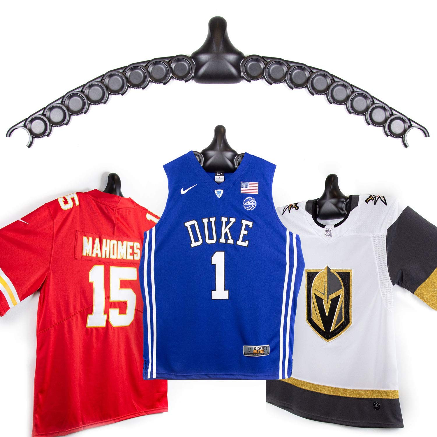 JerseyGenius Adjustable Jersey Display | Shapes to Fit Any Sports Jersey |