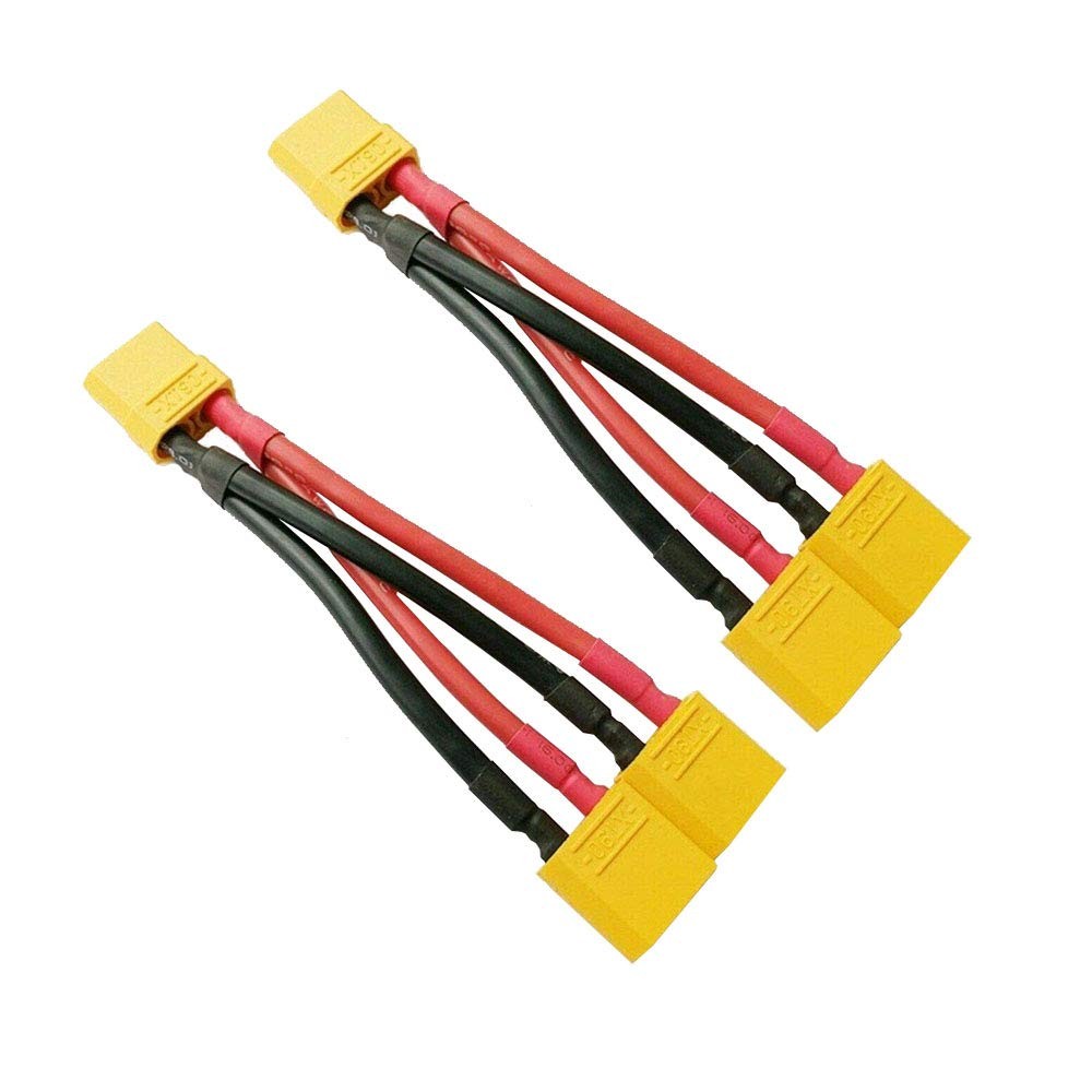 FLY RC 2pcs XT90 Plug Parallel Battery Connector Cable Style...