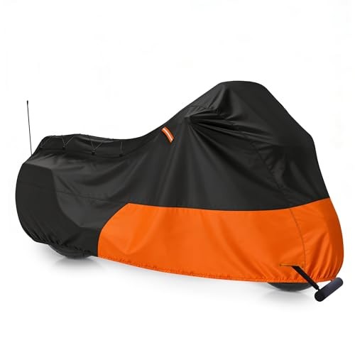 420D Motorcycle Cover Waterproof Outdoor 104inch, Fit for Cruiser 104 inch