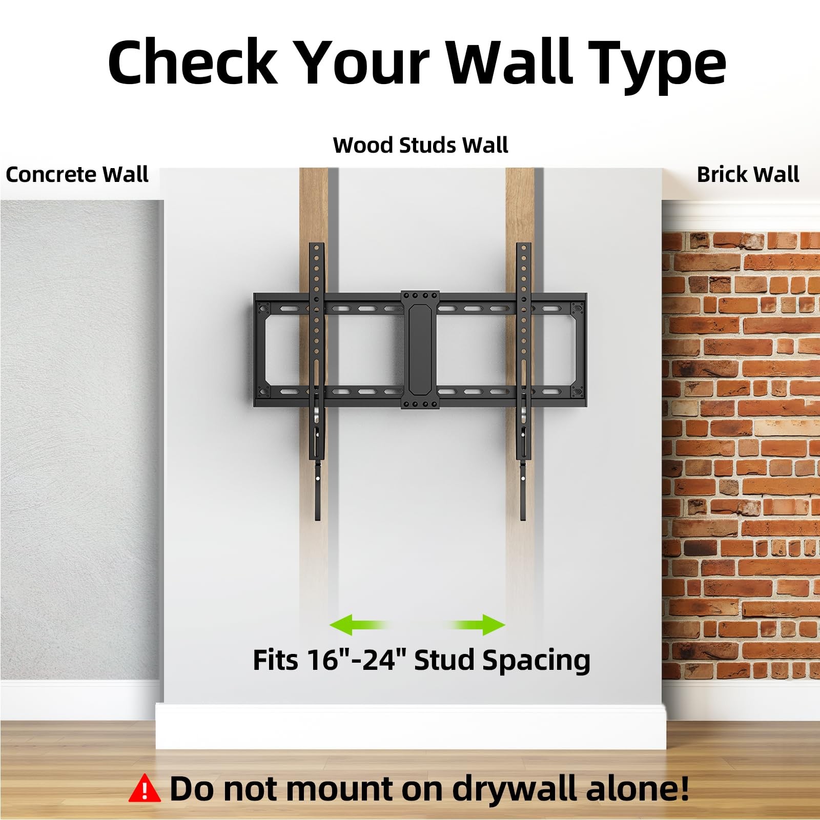 Tv Wall Mountlow Profile Tv Mount For Most 4286 Inch Flat Screen Televisionsmax