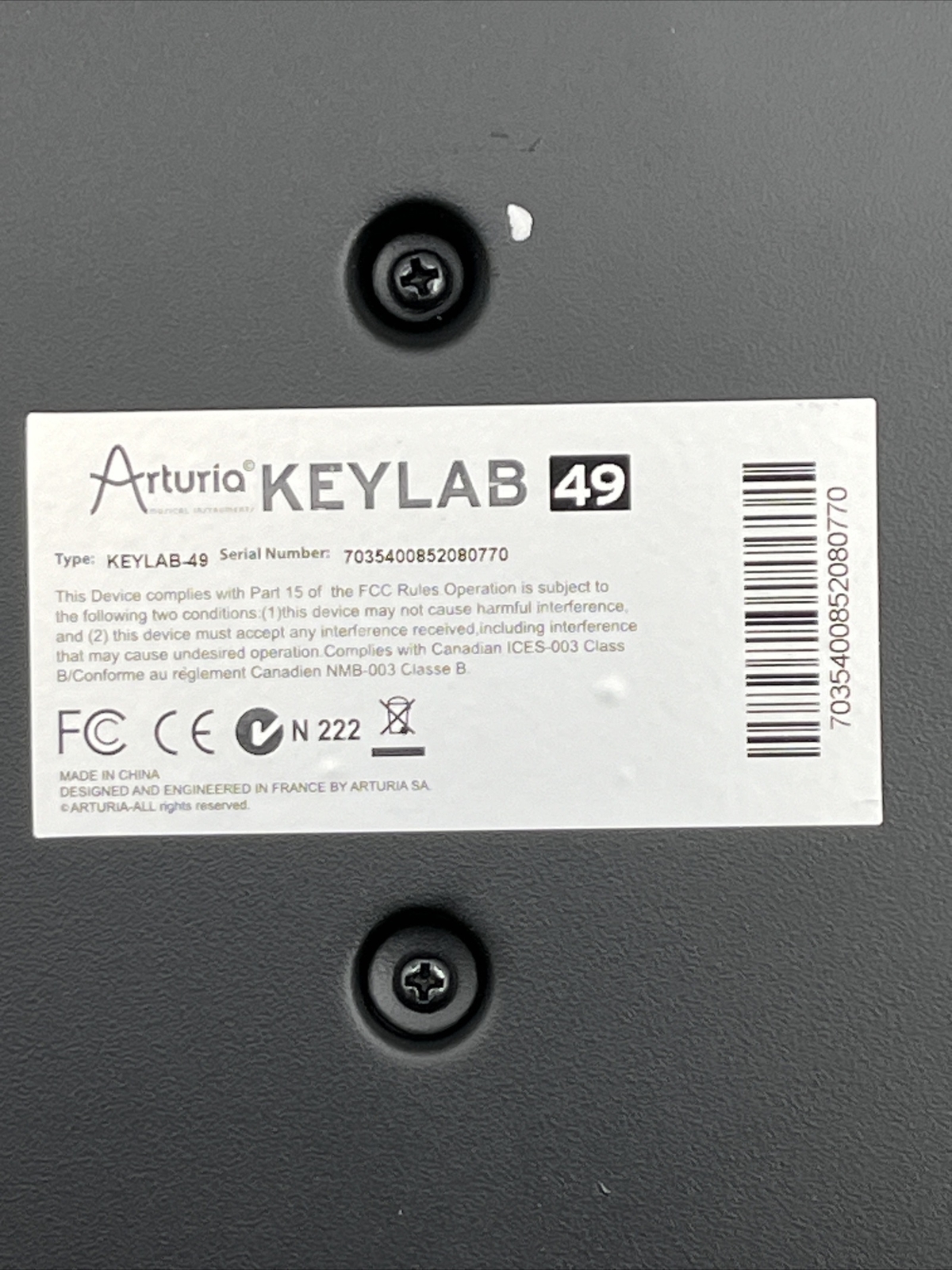 Arturia KeyLab 49 49-Note MIDI Keyboard Controller with Software Bundle