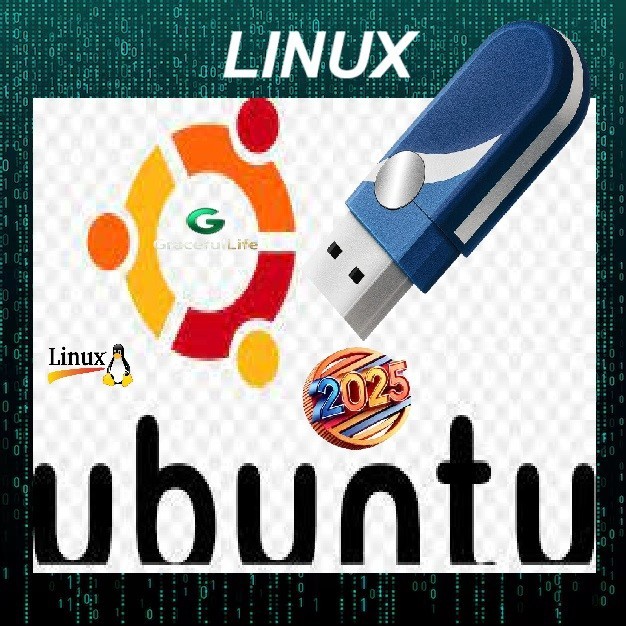 Linux UBUNTU 64-Bit  Live Install Bootable OS Software 10-13-2025 edition