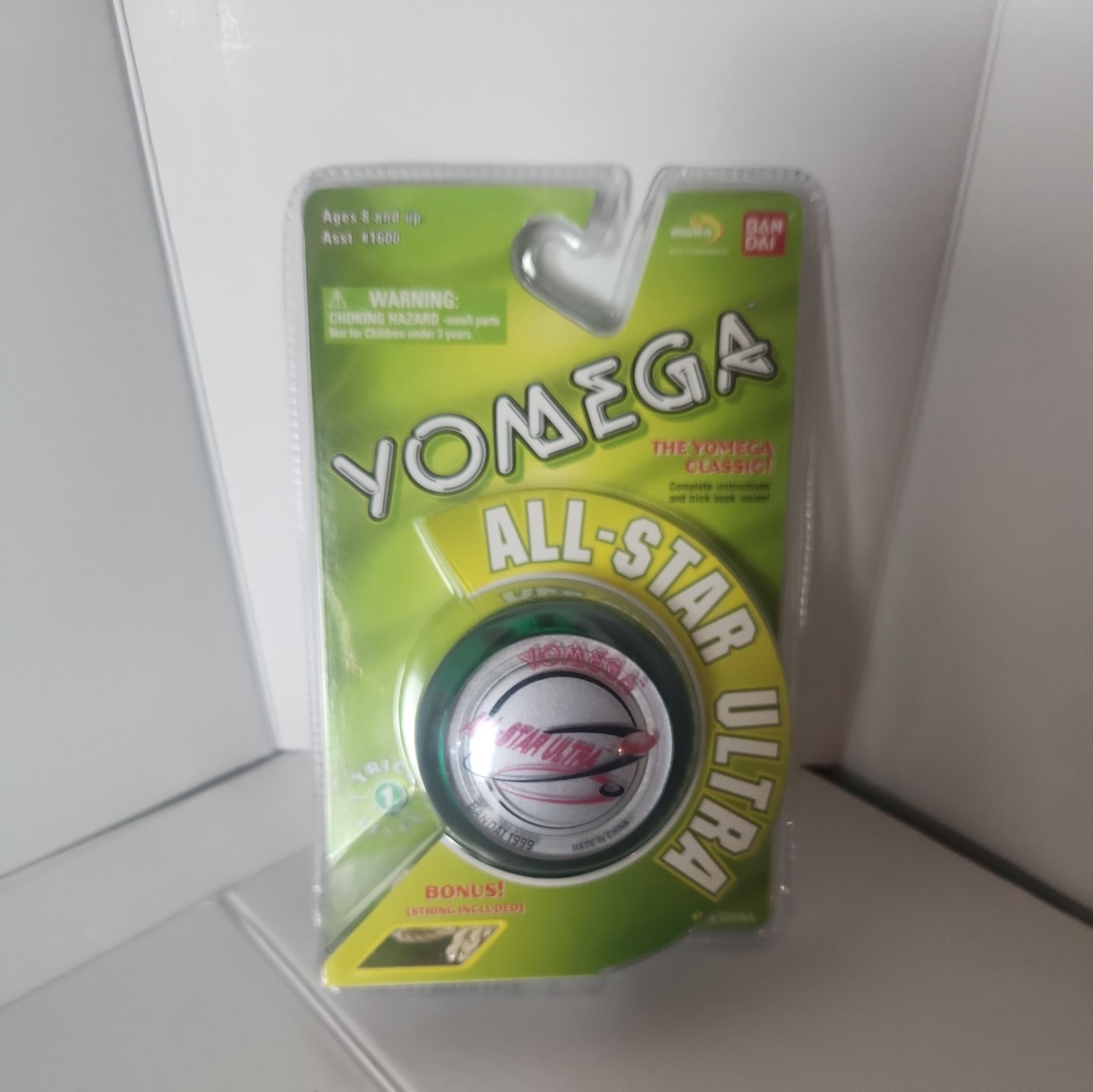 Vintage Sealed YOMEGA All Star Ultra Yo-Yo 1999 Trick Level 1 Green Bandai New