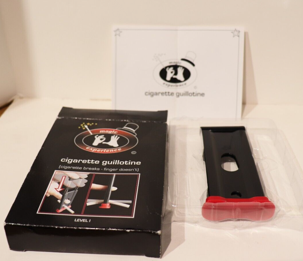 Cigarette Guillotine cigarette breaks finger dosent vintage magic NOS