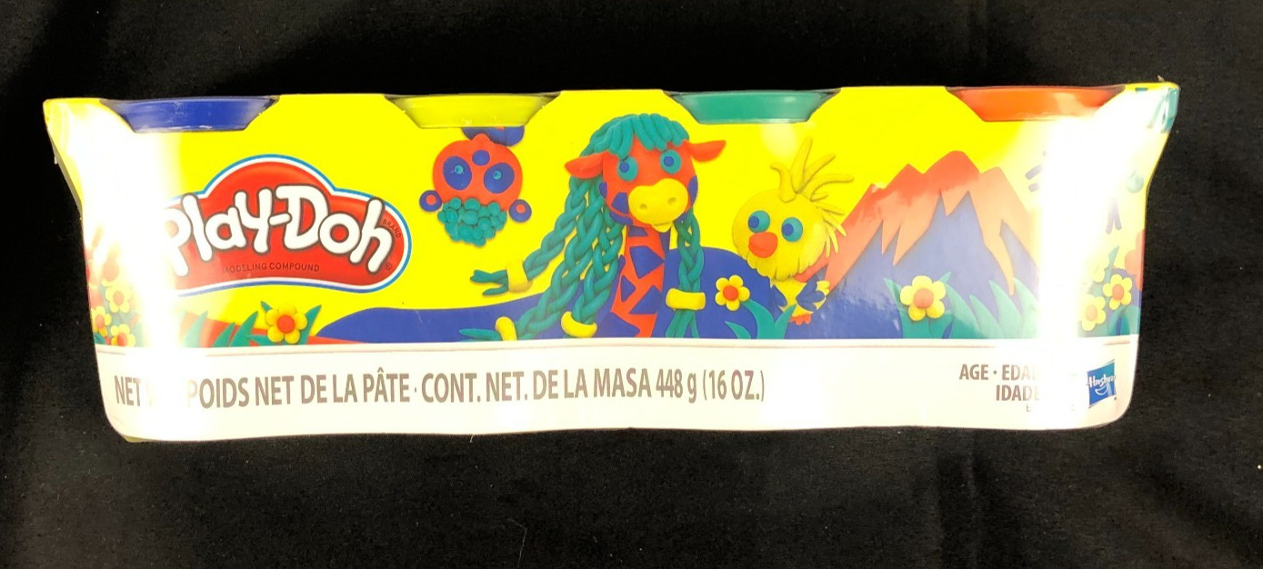 Play-Doh 4-Pack 4oz Containers in Assorted Colors Hasbro Play Dough