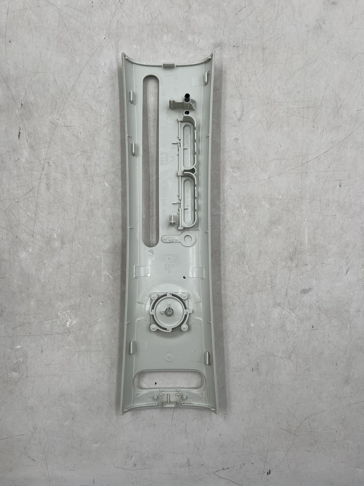 Microsoft Xbox 360 Console Replacement Faceplate White No Bottom Flap/Springs