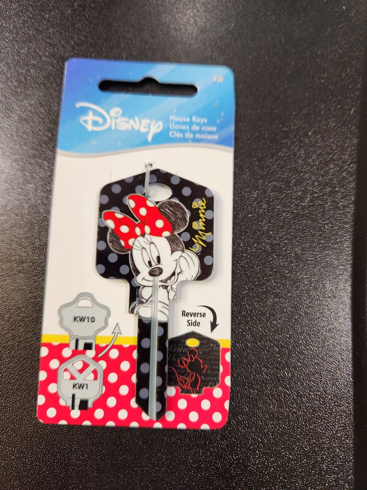 DISNEY MINNIE MOUSE KWIKSET KW1/KW10 KEYBLANK - READ DETAILS BELOW