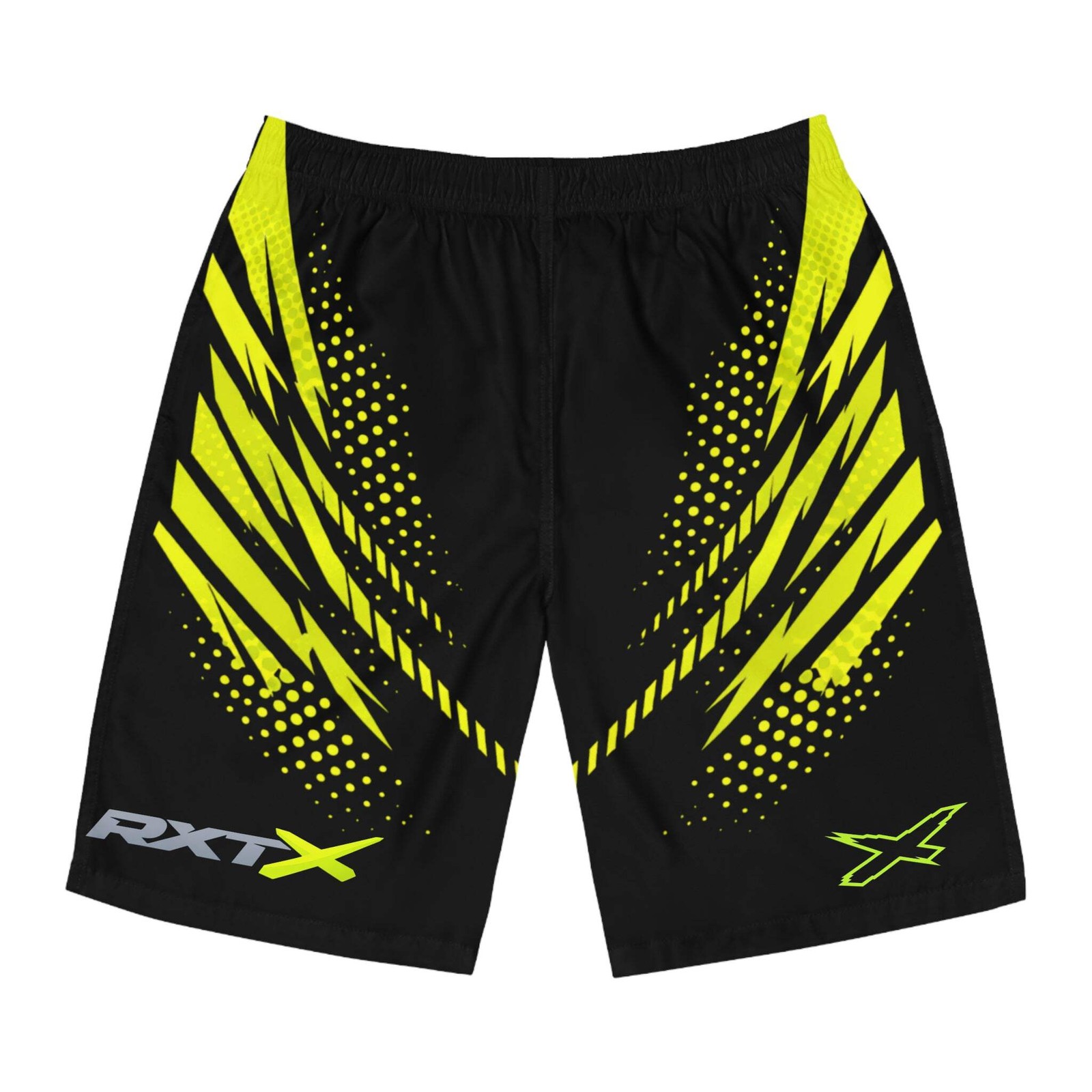 SeaDoo RXTX X-Team Men's Black & Manta Green Racing Board Shorts — Athletic Swim