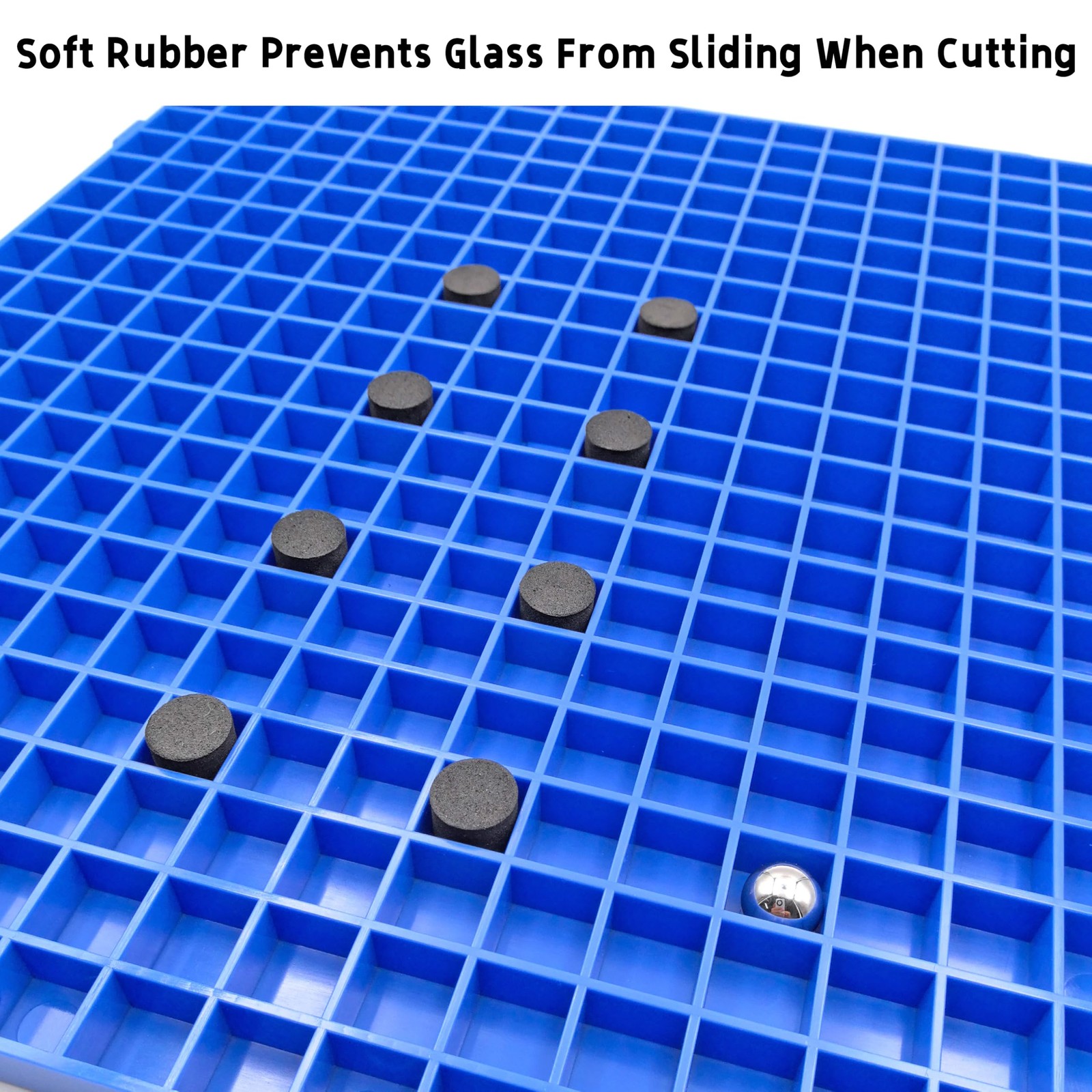 Stained Glass Cutting Mat，12" x 12" Solid Bottom Grid Mat Glass Cutting Tools...